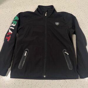 ARIAT Tek New Team Softshell Jacket Size 10 Youth Water Resistant